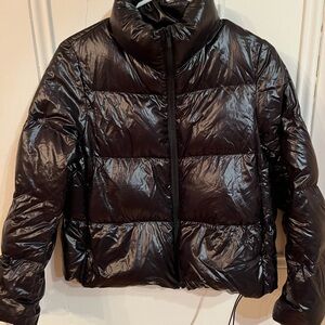 Uniqlo Shiny Black Puffer Jacket